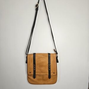 Tan and Black Crossbody Bag